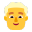 Man Blonde Hair Flat Default icon