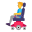 Man In Motorized Wheelchair Flat Default icon
