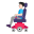 Man In Motorized Wheelchair Flat Light icon