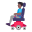 Man In Motorized Wheelchair Flat Medium Dark icon