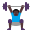 Man Lifting Weights Flat Dark icon