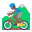 Man Mountain Biking Flat Medium Dark icon