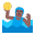 Man Playing Water Polo Flat Medium Dark icon