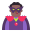 Man Supervillain Flat Medium Dark icon
