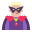 Man Supervillain Flat Medium Light icon