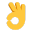 Ok Hand Flat Default icon