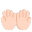 Palms Up Together Flat Light icon