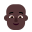 Person Bald Flat Dark icon