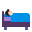 Person In Bed Flat Light icon