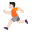 Person Running Flat Light icon