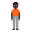 Person Standing Flat Dark icon