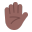 Raised Hand Flat Medium Dark icon