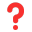 Red Question Mark Flat icon