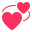 Revolving Hearts Flat icon