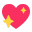 Sparkling Heart Flat icon