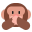Speak No Evil Monkey Flat icon