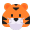 Tiger Face Flat icon
