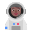 Woman Astronaut Flat Medium Dark icon
