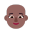 Woman Bald Flat Medium Dark icon