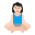Woman In Lotus Position Flat Light icon