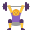 Woman Lifting Weights Flat Default icon