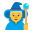 Woman Mage Flat Default icon