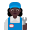 Woman Mechanic Flat Dark icon