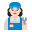 Woman Mechanic Flat Light icon