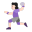 Woman Playing Handball Flat Light icon