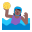 Woman Playing Water Polo Flat Medium Dark icon