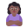 Woman Pouting Flat Medium Dark icon