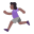Woman Running Flat Medium Dark icon