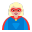 Woman Superhero Flat Medium Light icon
