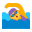 Woman Swimming Flat Default icon