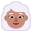 Woman White Hair Flat Medium icon