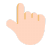 Backhand-Index-Pointing-Up-Flat-Light icon