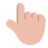 Backhand-Index-Pointing-Up-Flat-Medium-Light icon