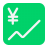 Chart Increasing With Yen Flat icon