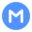 Circled M Flat icon