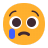 Crying Face Flat icon