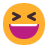 Grinning Squinting Face Flat icon