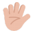 Hand With Fingers Splayed Flat Medium Light icon