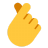 Hand With Index Finger And Thumb Crossed Flat Default icon