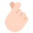 Hand-With-Index-Finger-And-Thumb-Crossed-Flat-Light icon