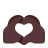 Heart Hands Flat Dark icon