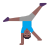 Man Cartwheeling Flat Medium Dark icon