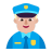 Man Police Officer Flat Medium Light icon