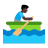 Man Rowing Boat Flat Dark icon