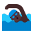 Man Swimming Flat Dark icon