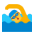 Man Swimming Flat Default icon